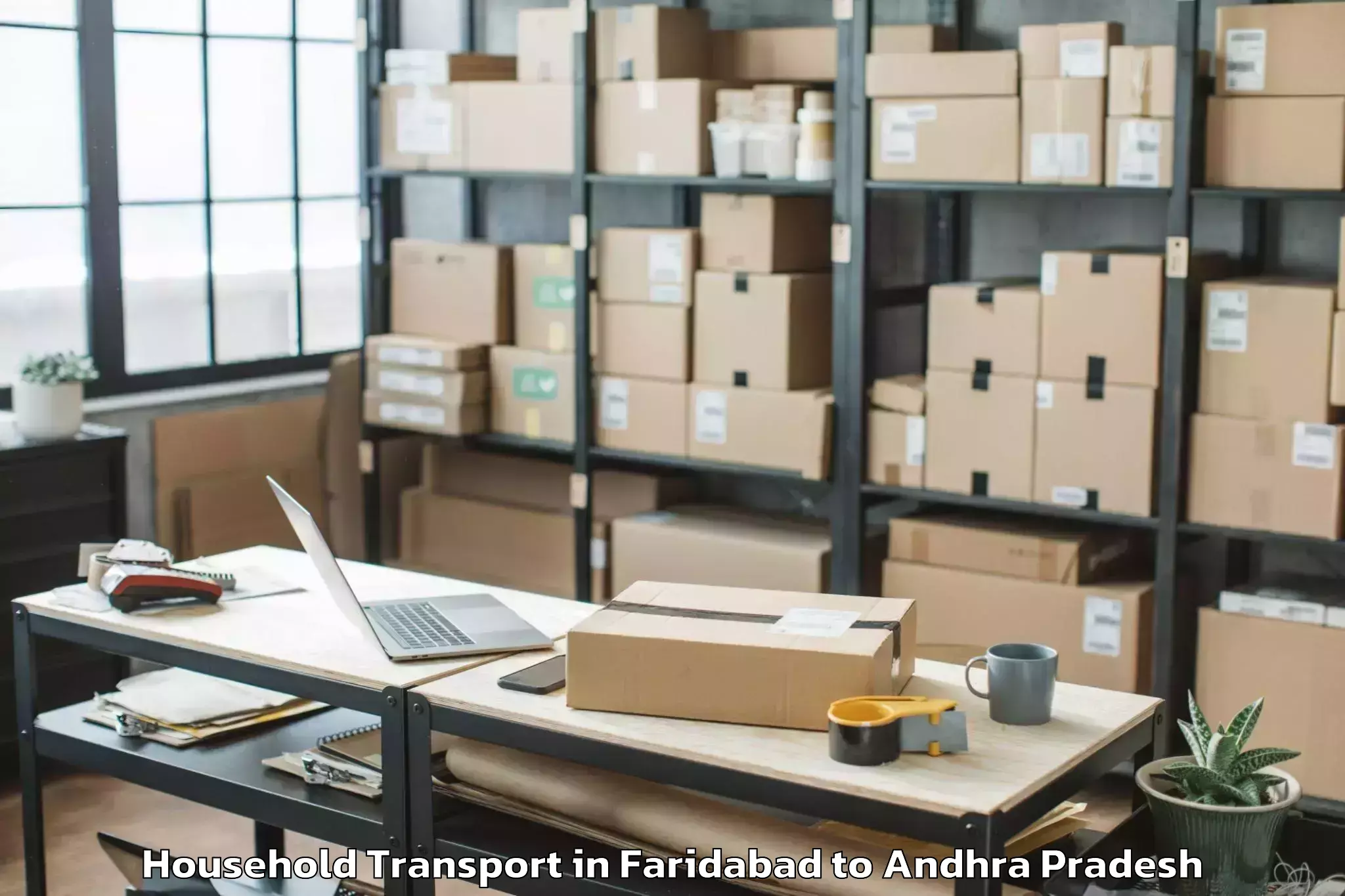 Book Faridabad to Vaddeswaram Household Transport